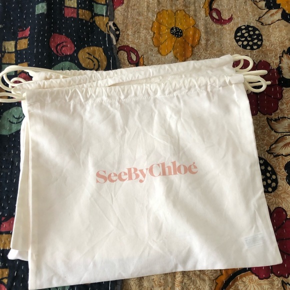 SEE by CHLOE Off White Travel Storage Dustbag 12" W x 10" H NEW - Picture 1 of 1